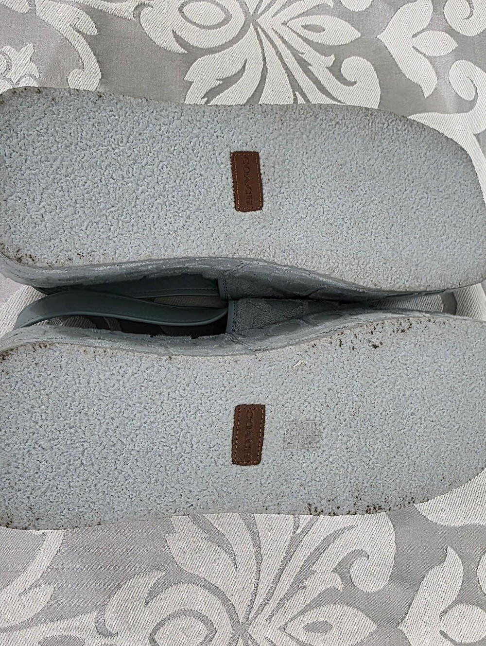 Coach Noelle Signature Sandals Baby Blue Terry Cloth Womens Platform Sz 9.5 B - Picture 13 of 15